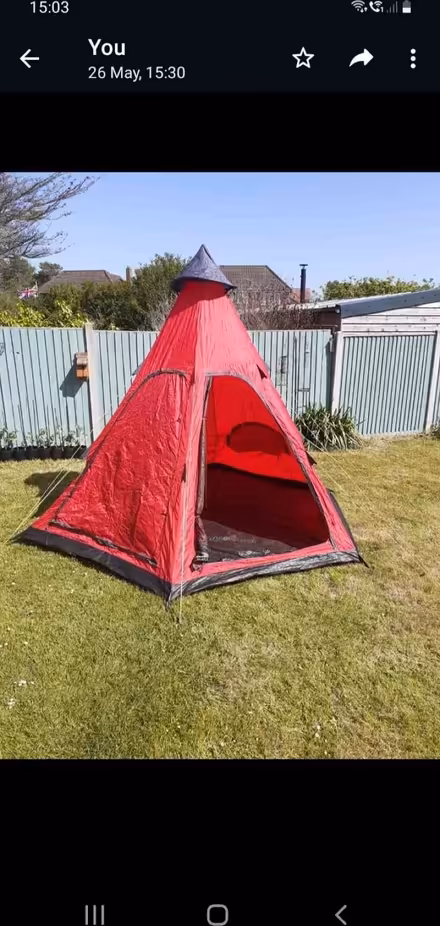 Photo of free Teepee tent (Pakefield NR33) #1