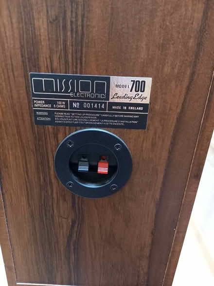 Photo of free Mission Hi Fi speakers with stands (Old Coulsdon CR5) #3