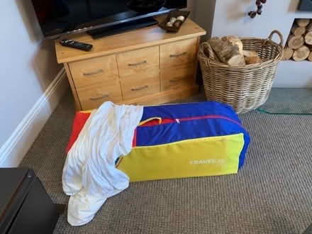 Photo of free Travel cot with base sheet good condition (Heaton Moor SK4) #1