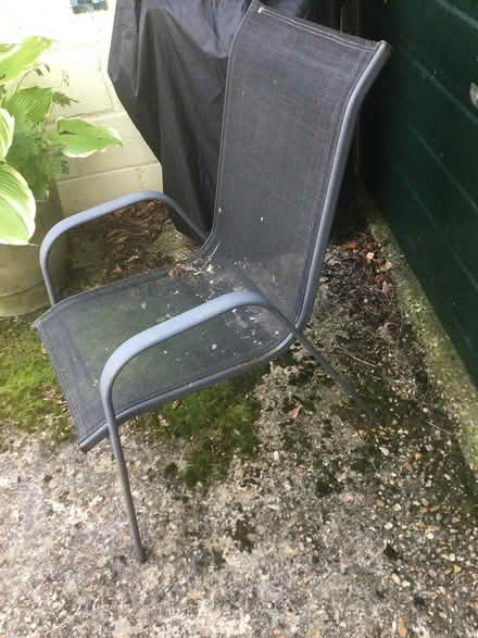 Photo of free 2 metal frame garden chairs (BH9 Moordown) #1