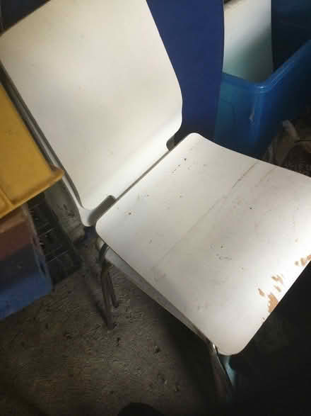 Photo of free 2 white IKEA dining chairs (BH9 Moordown) #3