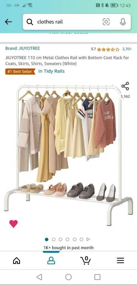 Photo of free White clothes rail (Brighton, BN2) #1
