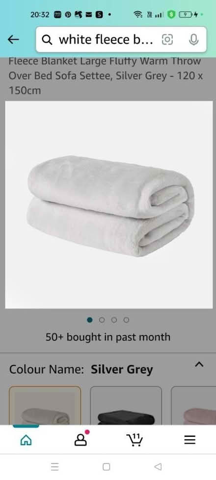 Photo of White fleece throw or material (BS8 clifton Wood) #1