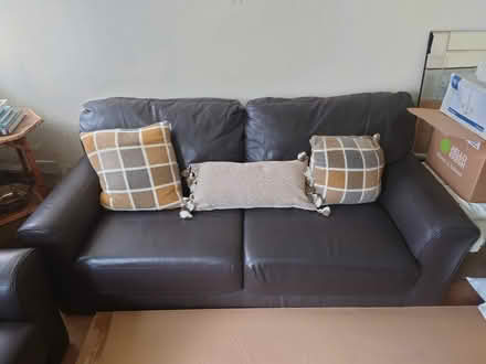 Photo of free Brown leather sofas (North Shields NE29) #1
