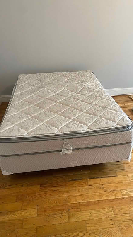 Photo of free Mattress/Full, box and frame (East Somerville) #2