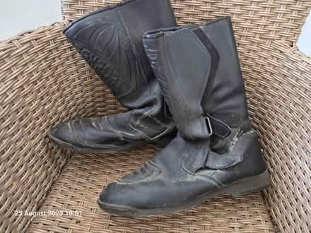 Photo of free Pair of Motorcycle Boots - size 12 (Leighton Buzzard LU7) #1