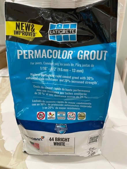 Photo of free Bright white tile grout (North Reston) #1