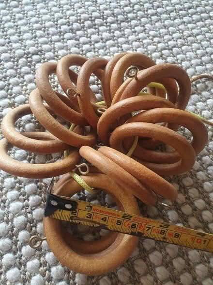 Photo of free 18 wood curtain rings (Wootton Bedford MK43) #1