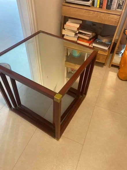 Photo of free Nest of 3 metal and mirrored tables (M15 Castlefield city centre) #2