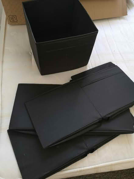 Photo of free 4 x Black Storage Boxes (Brighton, BN2) #1