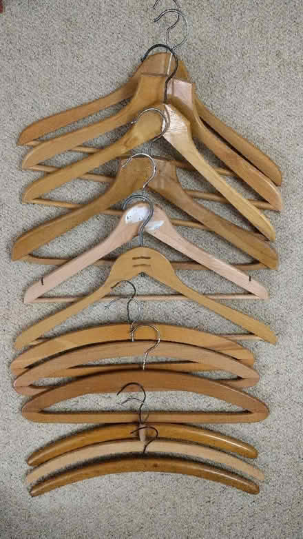 Photo of free 12 Wooden Coathangers (Kendal LA9) #1