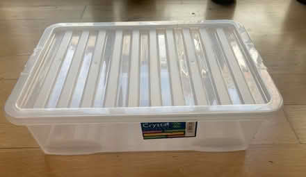 Photo of free Plastic storage box with lid (SW18) #1