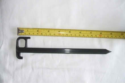 Photo of free 9” (23 cms) Plastic Tent Pegs. Lots (Shefford SG17) #1