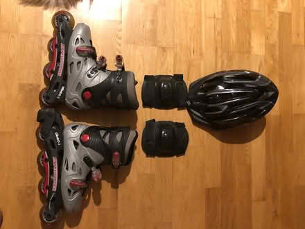 Photo of free Rollerblades, knee pads and helmet (Cork South Side) #1