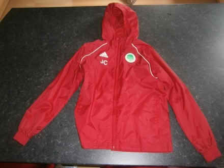 Photo of free allestree juniors football club rain coat 9-10 years old (Kedleston Road DE22) #1