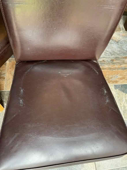 Photo of free 4 brown faux leather ikea dining chairs (East Hunsbury) #3