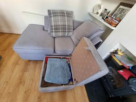 Photo of free Chaise, corner sofa & footstool (GU51) #2