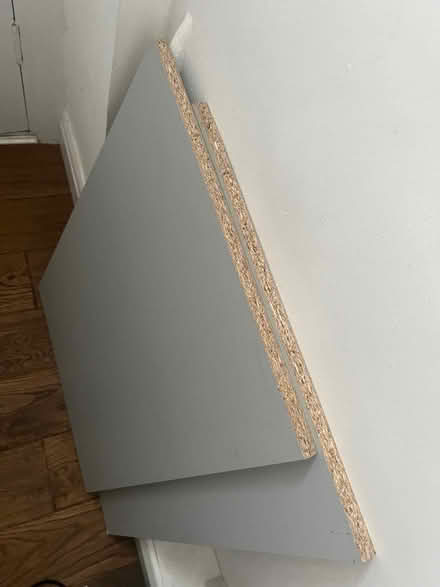 Photo of free 2 mdf grey wood pieces 49cm x 74cm (Chelsea SW3) #2