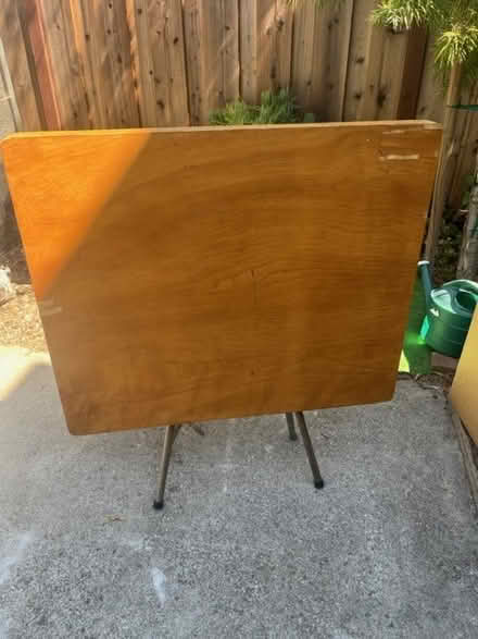 Photo of free Folding table wooden (Woodside Plaza) #1