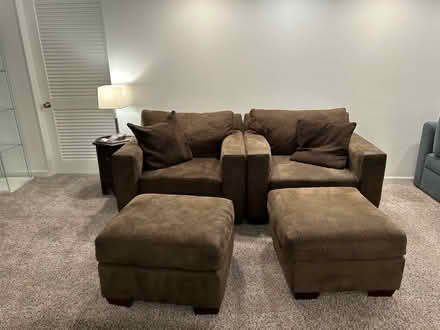Photo of free living room chairs and ottoman (North Barrington) #1