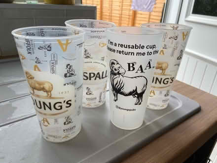 Photo of free Plastic pint glasses (York, YO24) #1