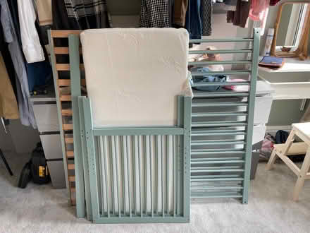 Photo of free Mokee Mini Cot Bed Teal Colour (Finchley Central, N3) #1