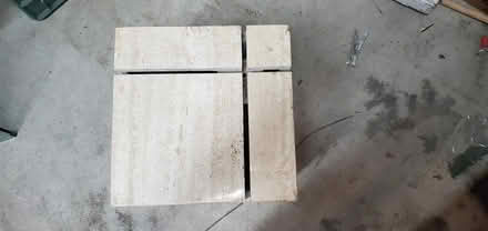 Photo of free Marble block table & glass top (Almaden) #2