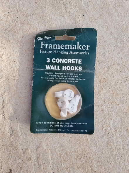 Photo of free 3 Concrete Wall Hooks (Slyfield GU1) #1