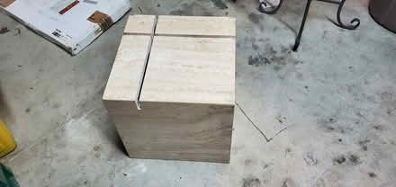 Photo of free Marble block table & glass top (Almaden) #1
