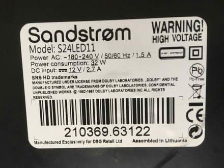 Photo of free TV DVD combo - Soundstrom S24LED11 needs repair (Charlton SE18) #3