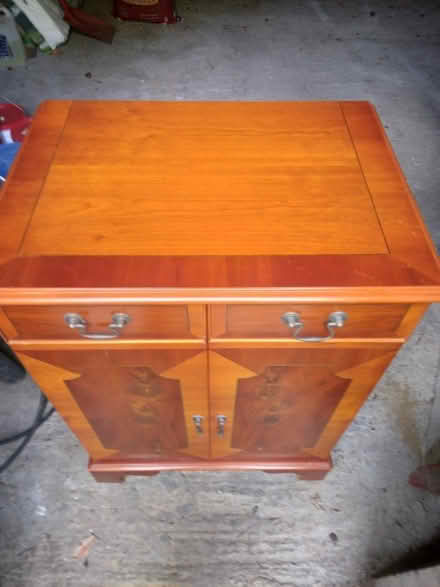 Photo of free Hi Fi storage cabinet in Yew verneer (Surbiton KT1) #1