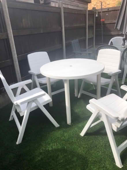 Photo of free Garden table and 4 chairs (Sele Farm SG14) #1