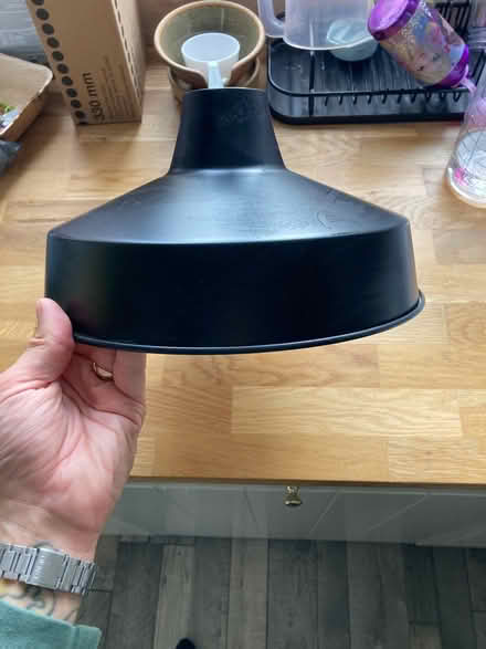 Photo of free Black metal lampshade (Keynsham) #1