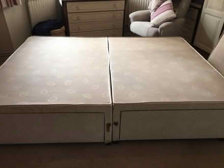 Photo of free Double divan bed, mattress and headboard (Fobbing SS17) #1