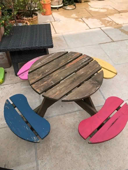Photo of free Wooden children’s picnic table (Brighton North Laine) #1