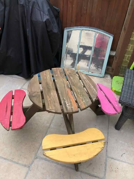 Photo of free Wooden children’s picnic table (Brighton North Laine) #2
