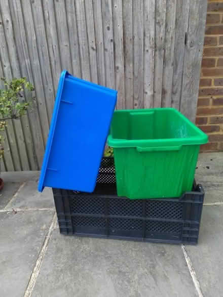 Photo of free 3 Large Plastic Boxes (West Worthing BN11) #1