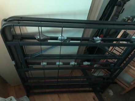 Photo of free Single foldable metal bed base (Mortlake Station) #1