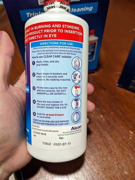 Photo of free Clear Care (Red Cap) Solution (22308) #2