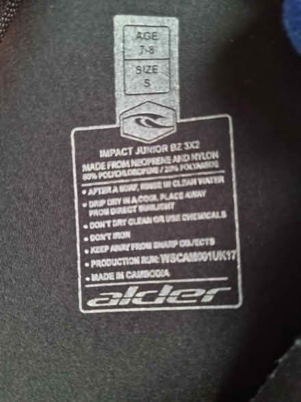 Photo of free Child's full length wet suit 3/2 (Dun Laoghaire) #2