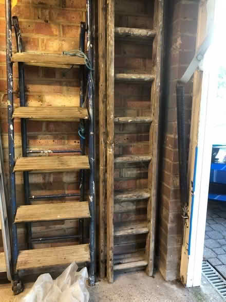 Photo of free 3 section wooden ladder (Pound Hill RH10) #1