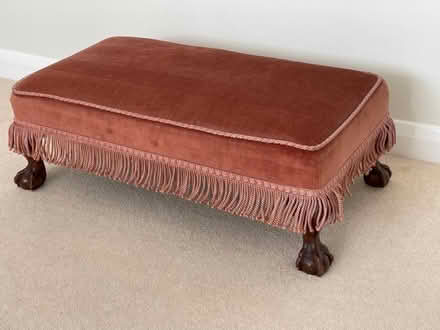Photo of free Upholstered footstool. (Winchmore Hill N21) #1