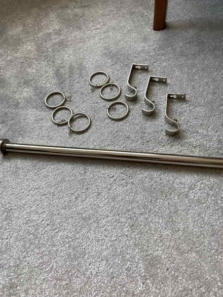 Photo of free Silver metal extending curtain pole (Longton PR4) #2