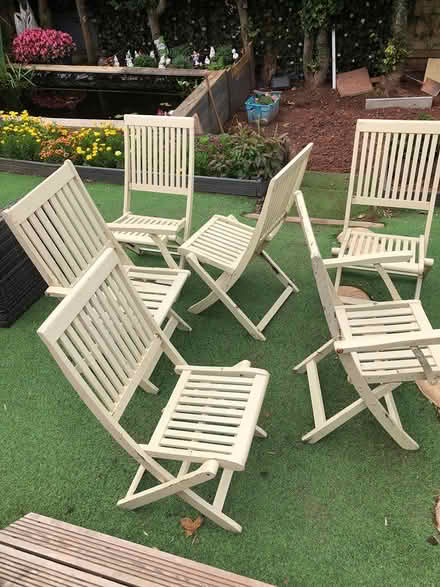 Photo of free 6 x garden chairs (Teignmouth) #2