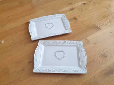 Photo of free Pair rectangular porcelain plates (New Malden KT3) #1