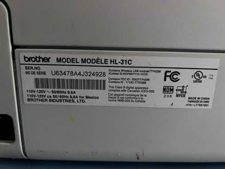Photo of free Brother Color Laser Printer, WiFi (New Miford, near Bridgewater) #3