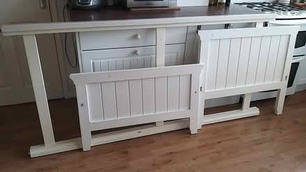Photo of free Single bed. Pine. White (Woodley, RG5) #1
