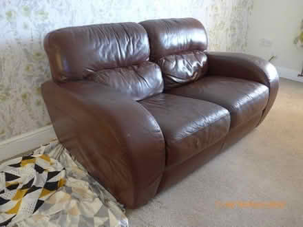 Photo of free Brown leather sofa (City Centre NR3) #1