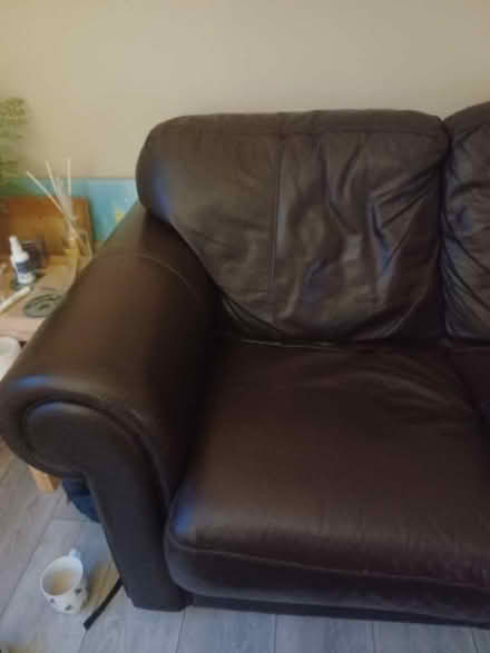 Photo of Leather/ faux leather armchair (Silloth CA7) #1