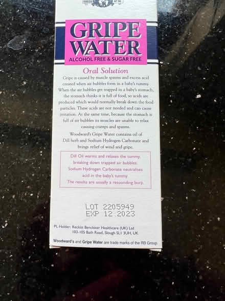 Photo of free Gripe water (TW7) #2